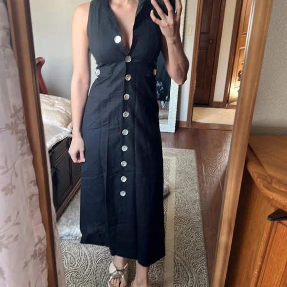 Positive Attitude Dresses | Vintage Linen Dress | Color: Black | Size: 6 | Joyguam20's Closet